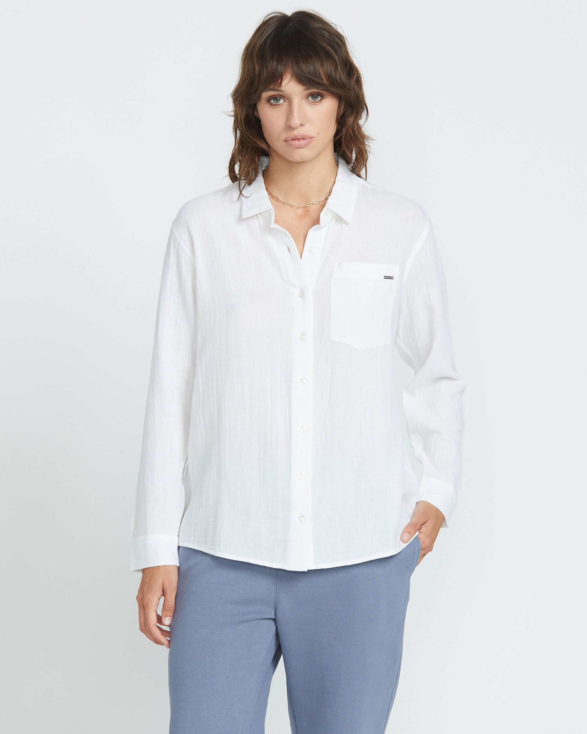 Women's Lil Button Up Long Sleeve Shirt