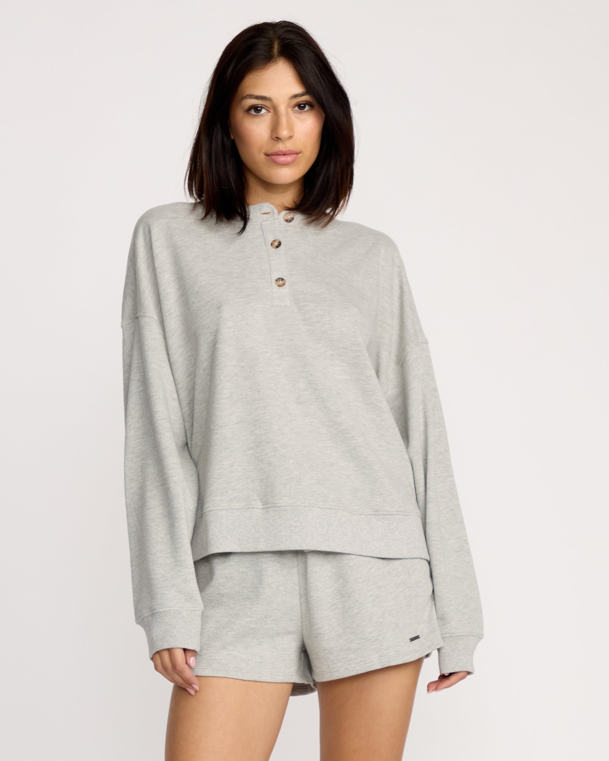 Women's Lived In Fleece Henley